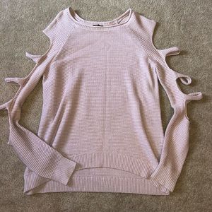Cold shoulder sweater